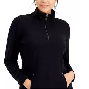 Karen Scott Sport Petite Small Zip Sweater
